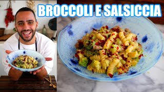 Pasta BROCCOLI🥦 e SALSICCIA🥩 croccante con PEPERONE CRUSCO [upl. by Aikel997]