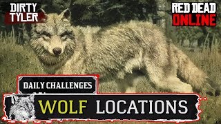 Wolf Locations Red Dead Online RDR2 Wolves [upl. by Nicolais205]