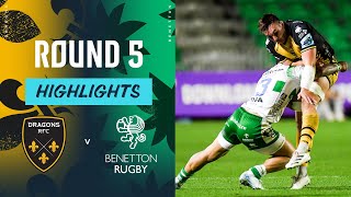 Dragons RFC v Benetton  Highlights  Round 5  URC 202425 [upl. by Alyekahs]