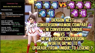 10 Conversion Armor Unique VS Legend Conversion Armor Stat Compare  Worth or No Upgrade to Legend [upl. by Idak632]