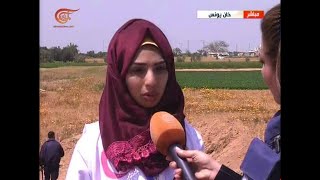 لقاء سابق لمراسلة الميادين مع الشهيدة رزان النجار قبل استشهادها [upl. by Eshelman]