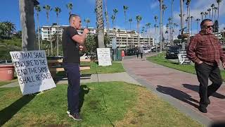 PROCLAIMING GODS WORD amp warnings at the beach in San Clemente [upl. by Otit]