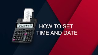 Printing Calculator  How To Set Time And Date [upl. by Llehcear]