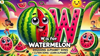 W is for Watermelon  Engaging Learning Alphabet Song  Cuteni Song For Kids  Learn Alphabet abcd [upl. by Hildebrandt303]