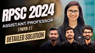 RPSC Assistant Professor Paper 2 Chemistry Solution  RPSC 2024 Chemistry Paper Solution  RPSC exam [upl. by Adnouqal]