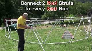 How to Build a Geodesic Dome DIY  24 diameter 3v 58 Geodesic Dome [upl. by Rollet761]