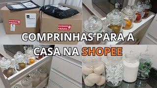 COMPRAS NA SHOPEE PARA LAVANDERIA E COZINHA  ORGANIZAÇÃO  POTES HERMÉTICOS DE VIDRO  ASMR [upl. by Oj]