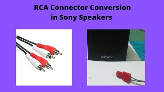 How to change Sony speaker pin to RCA connector [upl. by Aset]