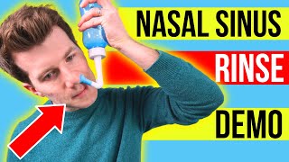 How to do a NASAL SINUS washout at home  Doctor demonstrates [upl. by Asnerek99]