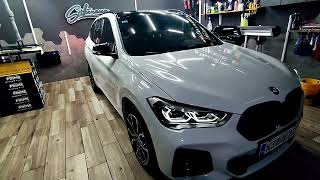 BMW X1  Paint Protection Film  Gloss black wrap  Stikerana Studio Sarajevo [upl. by Apps690]