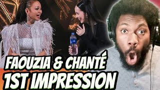 Faouzia amp Chanté Moore Sharing Their 1st Impressions of each other REACTION VIDEO faouzia [upl. by Adnic]