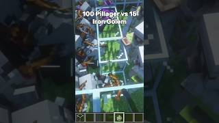 100 piligers vs iron golem minecraft shorts shortsfeed minecraftmeme [upl. by Oirasec]