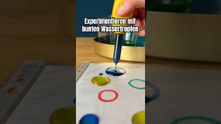 Experimentieren mit bunten Wassertropfen kindergarten funforkids kidsactivities kidscrafts diy [upl. by Thenna270]