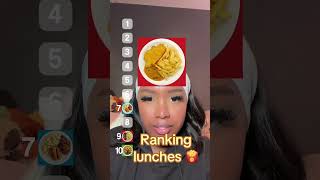 TikTok filter ranking lunches tiktok food foodlover [upl. by Rabjohn]