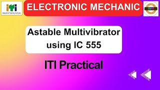 Astable Multivibrator practical using IC 555  Freerunning Multivibrator  AstableMultivibrator [upl. by Nojed]