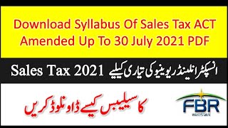 Sales tax Act 1990 amended upto 30 July 2021  Sales Tax Act 1990 Pakistan amended upto 30 July 2021 [upl. by Aisac]