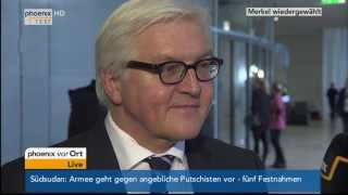 Wahl der Bundeskanzlerin FrankWalter Steinmeier SPD im Interview am 17122013 [upl. by Apostles]