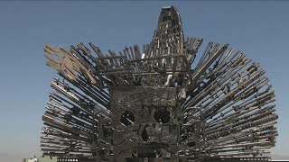 Sculptures made out of seized weapons [upl. by Bannister265]