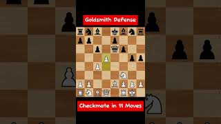 Goldsmith Defense Checkmate in 11 Moves chess [upl. by Ydak821]