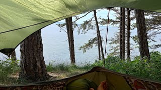 Lie flat facing forward Amok Draumr 50 luxury hammock and Sydvang Skaring Tarp 11 setup [upl. by Eat]