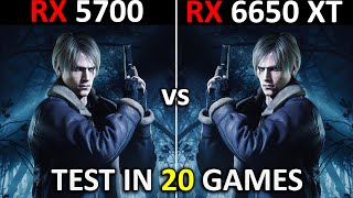 RX 5700 vs RX 6650 XT  Test in 20 Games  1080p  The Ultimate Comparison 🔥  2024 [upl. by Tj854]