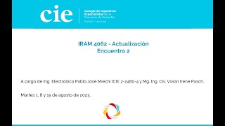 IRAM 4062 Actualización  Ruidos molestos en el vecindario  Encuentro 2 [upl. by Orlosky]