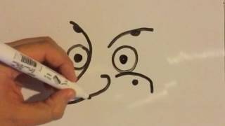 How to Draw Mr Bean Face in 1 Minute [upl. by Ursulette]