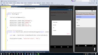 Xamarin Forms with Visual Studio Part 35 Picker [upl. by Yznil]