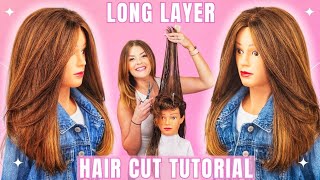 KEEP Your LENGTH with this EASY Movement LONG Layer Haircut Tutorial [upl. by Aiciled]