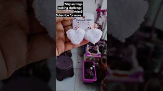 Heart shape earring🤍 trendy earrings banaye viralviralshorts crochethandmadejewellery shots [upl. by Menis]