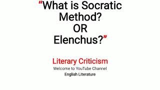 What is Socratic Method  Elenchus Meaning  What is Elenchus with Examples  Urdu Hindi [upl. by Marybella]