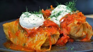 Gołąbki z mięsem mieszanym  Polish Stuffed Cabbage  Oddaszfartucha [upl. by Anayeek]