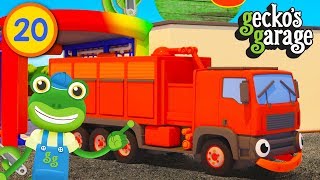 Hide and Seek Trucks  Learn Colours For Children  Geckos Garage  Educational Videos For Toddlers [upl. by Neirual]