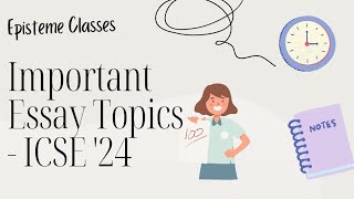 Important Essay Topics for ICSE 2024 icseenglish education importantessaytopics2024 [upl. by Terti]