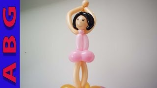 How to make balloon ballerina topper tutorial 260 balloon twisted creation part 2 [upl. by Inaleon]