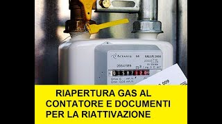 Riapertura del contatore gas  Prova di tenuta e Documentazione Modello A12 e B12 [upl. by Notgnilliw]