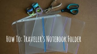 How to DIY Travelers Notebook Clear Folder [upl. by Eimac]