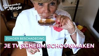 Je tv scherm schoonmaken zonder beschadigingen 💦 Schoonmaken met Marja Middeldorp [upl. by Trebleda47]