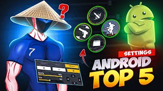 TOP 5 Most Important Settings⚙️For Android phone 📲  Free Fire Headshot Settings ⚙️  M1NX🖤 [upl. by Annaujat648]