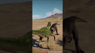 FEATHERED THERI FIGHTS FEATHERED TREX  Jurassic World Evolution 2 Shorts [upl. by Eigroeg]