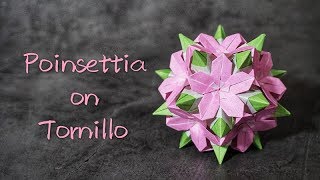 Origami Tutorial Kusudama Poinsettia on Tornillo Paolo Bascetta Meenakshi Mukerji｜Hello Malinda [upl. by Ahola]