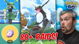 Mega Rayquaza Raid Day Over 80 Raids and THIS is what we got Pokémon GO [upl. by Senecal]