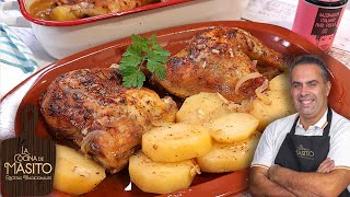 Pollo al horno es super facil de hacer y tiene una salsa brutal vas a alucinar ¡COMPRUEBALO [upl. by Ainoda]