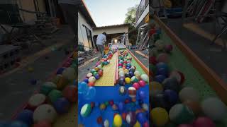 Outdoor Marble Run☆Lets roll all the balls Slow version 3 [upl. by Matthieu]