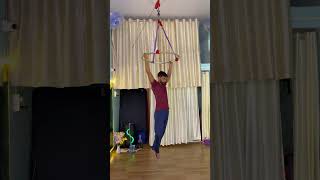 Aerial hoop strength training bollywood music love song aerialdance [upl. by Hentrich]