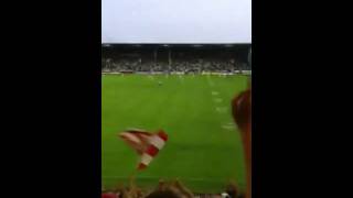 Wigan Ultras Brigantes singing Just Cant Get Enough [upl. by Flemming]