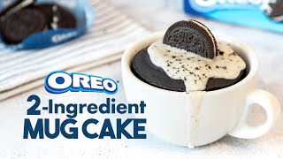 2Ingredient Oreo MUG CAKE in the Microwave 💙 In just 1 minute [upl. by Gnay635]