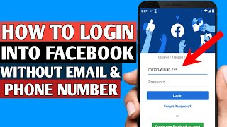 NEW How To Login Into Facebook Without Email amp Phone number  100 WORKING [upl. by Bardo898]