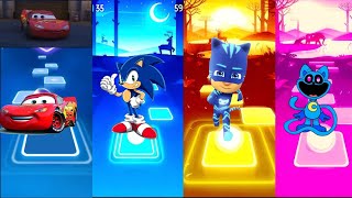 McQueen 🆚 Sonic 🆚 Pj Masks 🆚Catnap 🆚 TILES HOP [upl. by Ovida]