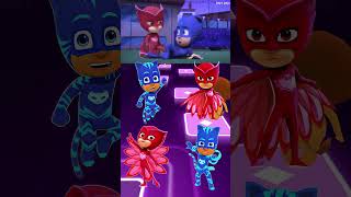 PJ Masks  CatBoy 🆚 Owlette X Dance Song Tiles Hop EDM Rush shorts [upl. by Winchester]